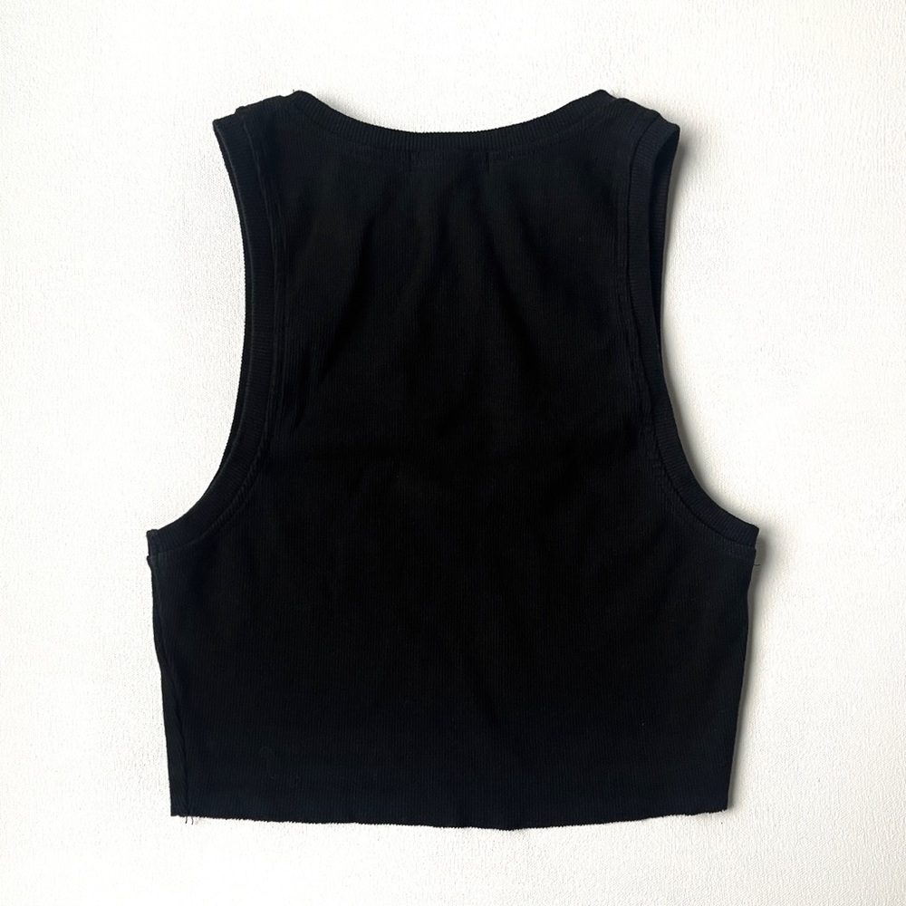 Glassons Black Ribbed Tank - Picture 2 of 3